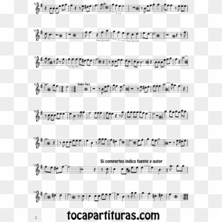 2 Partitura De Trompeta Y Fliscorno Lágrimas Negras - Partitura Para Saxofon Alto, HD Png Download