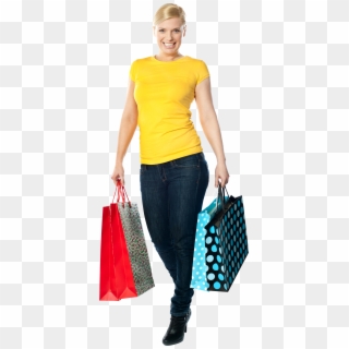 Download Png - Carrying A Shopping Bag, Transparent Png