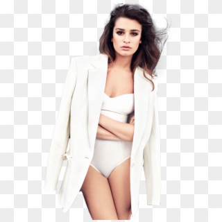 Lea Michele Image - Фотосессия В Белом Пиджаке, HD Png Download