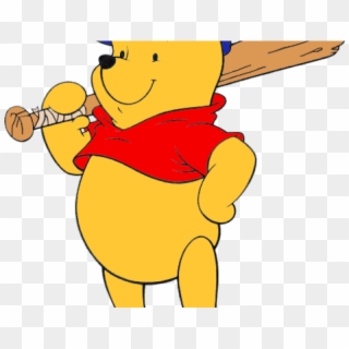 Winnie The Pooh Clipart Baseball - Winnie The Pooh With Baseball Bat, HD Png Download