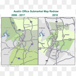 Comparison Of Cbre's 2006 Submarkets And 2018 Submarkets - Washington Dc Submarket Map Cbre, HD Png Download