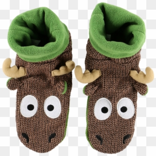 Woodland Slipper - Lazy One Moose Slippers, HD Png Download