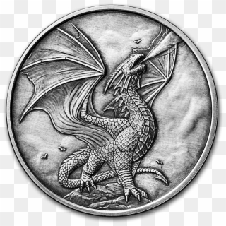 1 Oz Silver Antique Round Anne Stokes Dragons Round - Anne Stokes, HD Png Download
