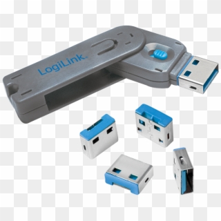 Logilink® Usb Port Blocker - Bloqueador De Puertos Usb, HD Png Download