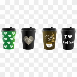 Coffee Drink A Glass Disposable A Cup Of Coffee - Coffee Cup, HD Png Download