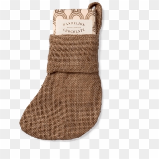 Burlap Mini Holiday Stockings With Chocolate Gift Inside, HD Png Download