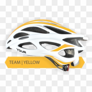 Your Helmets Team White 00 Left Sunflower Yellow - Bicycle Helmet, HD Png Download