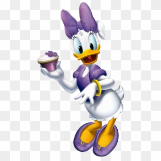 Daisy Duck Transparent Clipart - Daisy Duck With Cupcake, HD Png Download