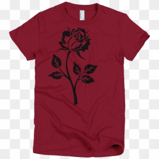 American 20apparel Cranberry Wrinkle 20front Mockup - Clip Art Black And White Rose, HD Png Download