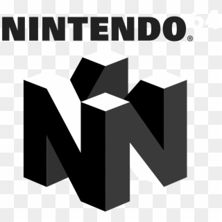 N64 Logo Black And White - Nintendo 64, HD Png Download