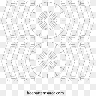 Laser Cut Wooden Chandelier Template - Circle, HD Png Download