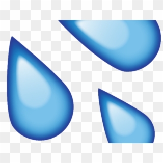 Blue Water Clipart Teardrop - Emoji, HD Png Download
