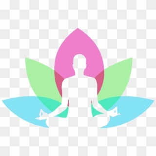 Men With Lotus In Background Yoga Logo Design Png Image - Yoga Transparent, Png Download