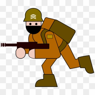 Big Image - Soldier Drawing Cartoon Army, HD Png Download