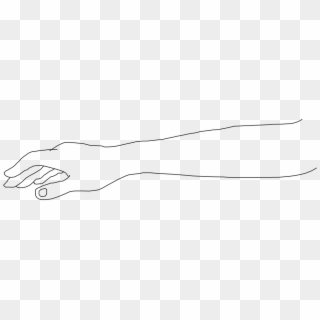 White Arm Png - Sketch, Transparent Png