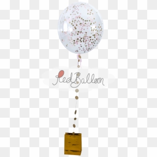 Gold Confetti Balloon Red Balloon Cork - Balloon, HD Png Download