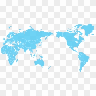 World Map Png - World Map Asia Centered, Transparent Png