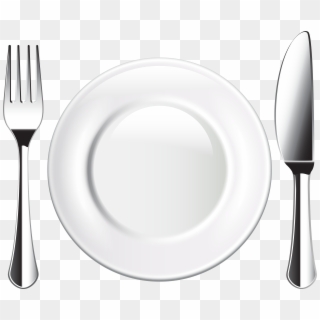 Plate Knife And Fork Png Clipart - Plate Fork And Knife Png, Transparent Png