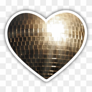 I Love Disco Bumper Sticker Disco Ball Heart - Heart, HD Png Download