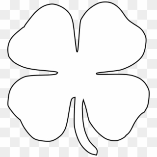 Clover Irish Four Leaves Luck Tattoo - White Shamrock Png, Transparent Png
