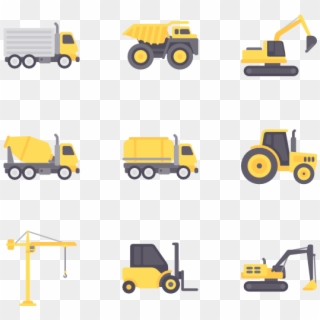 Construction Machinery - Construction Machine Flat Icon, HD Png Download