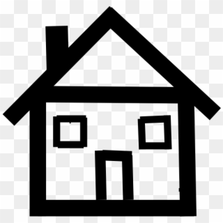 House Clipart Stick Figure - Stick Figure House, HD Png Download