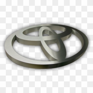 Brushed Stainless Steel Toyota Logo - Emblem, HD Png Download