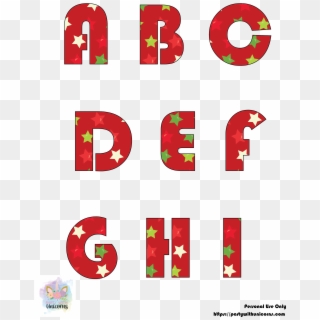 Christmas Clip Art Letters - Circle, HD Png Download