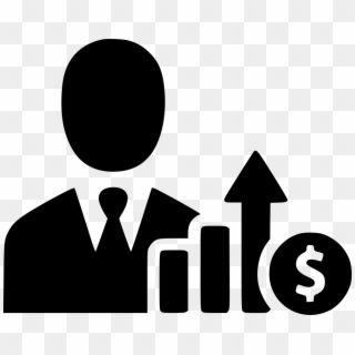 Businessman Income Increase Growth Profit Salesman - Profit Icon Png, Transparent Png