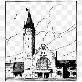 Original Png Clip Art File Railway Station Svg Images - Train Station Clipart, Transparent Png