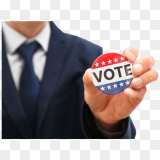 On November 6th, Polling Places In Southern Maine Will - Holding Badge, HD Png Download
