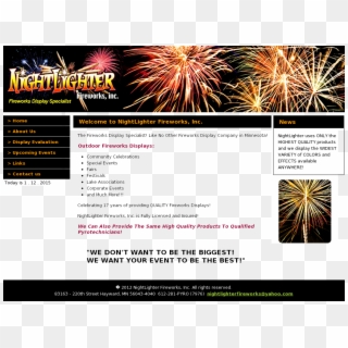 Nightlighter Fireworks Competitors, Revenue And Employees - Fireworks, HD Png Download