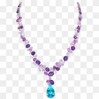 Paraiba Tourmaline, Sapphire And Diamond Necklace - High Jewellery Paraiba Tourmaline, HD Png Download