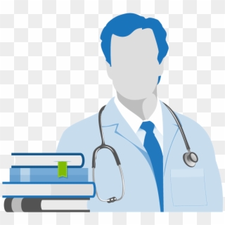 Doctorandbooks - Doctor With Stethoscope Clipart, HD Png Download