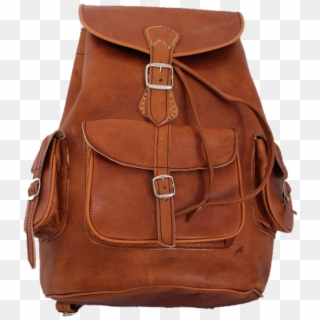 Real Vintage Leather Handmade College Backpack Bag - Satchel, HD Png Download