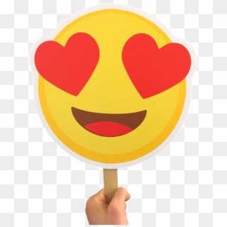 Heart Eyes Emoji Foam Cutout - Smiley, HD Png Download