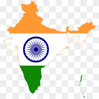 Flag Map Of India, HD Png Download