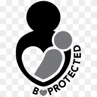 B-protected Logo No Tag B/w - Sign, HD Png Download