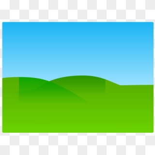 Landscape Green Hilly - Sky And Grass Clipart, HD Png Download