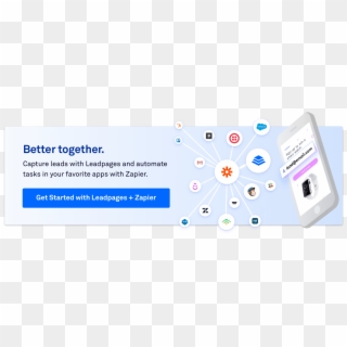 Try Leadpages Free And Automate With Zapier - Circle, HD Png Download