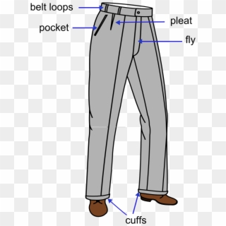 File - Trouser-parts - Svg - Parts Of Trousers, HD Png Download