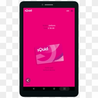 Black Android Tablet With Pay App Sale Screen - Squid Card, HD Png Download