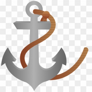 Ship Anchor Clipart With Rope Free - Ship Anchor Clipart, HD Png Download