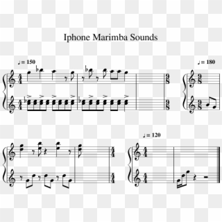 Iphone Marimba Sounds Sheet Music For Percussion Musescore - Sheet Music, HD Png Download