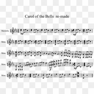 Carol Of The Bells Sheet Music Download Free In Pdf - Carol Of The Bells Marimba, HD Png Download