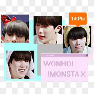 #แจกดิส #wonho #monsta X [14pic] 🔗link - Collage, HD Png Download