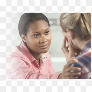 Sad Woman Meets With Provider - Listening To Someone, HD Png Download