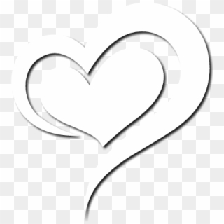New White Glass Png - Heart, Transparent Png
