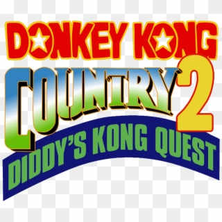 Donkey Kong Country 2 Diddy's Kong Quest Logo - Donkey Kong Country 2 Logo, HD Png Download