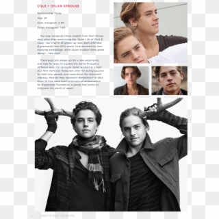 Cole Dylan Sprouse Relationship Twins Age 24 Cole, - Collage, HD Png Download
